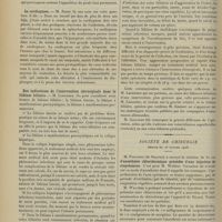 0328 - Page 318 - Sociétés savantes. Société médicale des hôpitaux. (Séance du 2 mars 1906). Pouls lent permanent. Importance pathogénique des lésions cardiaques. MM. Georges Brouardel et Maurice Villaret / La cardioptose. M. Barié / Des indications de l'intervention chirurgicale dans la lithiase biliaire. M. Linossier / Société de chirurgie. (Séance du 28 février 1906). M. Psaltoff... : 30 cas d'anesthésie chloroformique précédée d'une injection de scopolamine / M. Picqué, sur une observation de M. Pieri... : Abdomen par coup de feu, suivie de laparotomie. Sutures intestinales et guérison