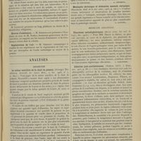 0341 - Page 331 - Sociétés savantes. Académie de médecine. (Séance du 6 mars 1906). Sérothérapie de la fièvre typhoïde. M. Josias / Mortalité par la tuberculose / Oeuvres d'assistance. M. Kermorgant, au nom de M. Rodier... / Régénération de l'air. M. Gréhant / Analyses. Médecine. La valeur nutritive de la chair de poisson. (Georges Rosenfeld. Zentrabl. für innere Med...) [A. Lemierre] / Méningite chronique et aliénation mentale chronique. (Marchand. Bull. de la Soc. anat...) [L. Alquier] / Médecine infantile. Pleurésies métadiphtériques. (Revue mens. des mal. de l'enf...) [L. Babonneix] / Adénites post-scarlatineuses. (Schick. Jahrb. f. Kind...) [L. Babonneix]