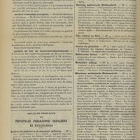0384 - Page 374 - Chronique et nouvelles scientifiques. La glace à rafraichir / Muséum d'histoire naturelle / Chemins de fer de Paris-Lyon-Méditerranée / Articles originaux des principales publications françaises et étrangères. Archives de médecine et de pharmacie militaires / Bulletin général de thérapeutique / Bulletin médical / Centralblatt fur innere Medizin / Deutsche medizinische Wochenschrift / Écho médical du Nord / Journal des praticiens / Medizinische Blatter / Montpellier médical / Münchener medizinische Wochenschrift. (Voir la suite, p. 382)