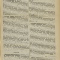 0389 - Page 379 - Analyses. Médecine. Du type radiculaire supérieur de l'atrophie musculaire dans la poliomyélite aiguë de l'enfance. (Mlle Gorovitz. Th. de Paris...) [L. Babonneix] / Le bacille de Kock dans les selles chez l'enfant : technique et valeur diagnostique. (Emile Lepage. Th. de Bordeaux...) [L. Babonneix] / Chirurgie. Des opérations conservatrices dans le traitement des utérus didelphes à corps indépendants. (E. Quénu et E. Le Sourd, Revue de chir...) [P. Dionis du Séjour] / Arrachement des branches terminales du trijumeau dans le traitement de la névralgie faciale. (E. La Place. New. York medical Journal...) [F. Gardner] / Fractures de la tête du radius. (T. T. Thomas. University of Pennsylvania medical Bulletin...) [F. Gardner]