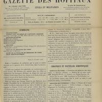 0431 - Page 421 - Sommaire / Paris, le 26 mars 1906 / Chronique et nouvelles scientifiques. Hôpitaux de Paris / Concours de l'internat
