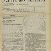 0443 - Page 433 - Sommaire / Chronique et nouvelles scientifiques. Hôpitaux de Paris / Concours de l'internat / Guerre