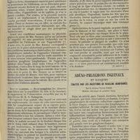 0471 - Page 461 - Nouvelles études sur l'anesthésie locale et la sensibilité des organes et des tissus ; par le Professeur K. G. Lennander... (A suivre) / Adéno-phlegmons inguinaux et iliaques traités par les injections de vaseline iodoformée ; par le Docteur Victor Gras...