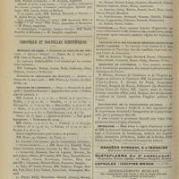 0476 - Page 466 - Actes de la Faculté de médecine de Paris. Du 23 au 28 avril 1906. Examens de doctorat / Chronique et nouvelles scientifiques. Hôpitaux de Paris / Concours de l'internat / Toulouse / Concours pour des places de médecins-adjoints des asiles d'Aliénés / Ministère de l'intérieur / Inauguration de la polyclinique Baccelli / Nécrologie