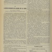0508 - Page 498 - Clinique médicale (Hôpital Beaujon). Hystéro-traumatisme ; par le Professeur Debove / De l'action indirecte de l'alcool sur le coeur ; par le Docteur O. Dauwe... / Formulaire. Paquets contre la gastralgie