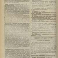 0512 - Page 502 - Sociétés savantes. Société de biologie. (Séance du 7 avril 1906). Recherches expérimentales sur l'obstruction intestinale. MM. H. Roger et M. Garnier / Longue persistance d'éosinophilie sanguine à la suite d'éosinophilie pleurale. Widal et Ravaut / Sur la teneur en bilirubine du sérum sanguin dans la cirrhose alcoolique. MM. Gilbert et Herscher / Considérations sur la structure des boutons terminaux. M. G. Marinesco / Intérêts professionnels. Blessures par imprudence