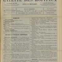 0551 - Page 541 - Sommaire / Chronique et nouvelles scientifiques. Distinctions honorifiques / Faculté de médecine de Paris / Nécrologie