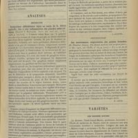 0569 - Page 559 - Pathogénie des vomissements à rechutes avec acétonémie chez les enfants ; par le Docteur A. Morichau-Beauchant... / Analyses. Médecine. Symptômes abdominaux aigus au cours de la fièvre typhoïde, dus à une inflammation des glandes mésentériques. (Russell S. Rowland. Journ. Am. med. ass...) [F. Gardner] / Neurologie. Paraplégie pottique par myélomalacie sans leptoméningite ni compression. Eclosion du signe de Babinski. (MM. Dupré et Camus. Revue neurologique...) [L. Alquier] / Physiologie. Les mouvements respiratoires des grosses bronches. (E. Fletcher Ingals. The Boston medical and surgical journ...) [M. Lance] / Variétés. Les maisons rouges