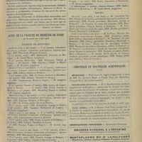 0571 - Page 561 - Livres nouveaux. Précis de dissection, par les Docteurs Poirier et Baumgartner. [Étienne le Sourd] / Actes de la Faculté de médecine de Paris. Du 30 avril au 5 mai 1906. Examens de doctorat / Thèses / Chronique et nouvelles scientifiques. (Suite). Nécrologie / Psychiatrie infantile / Cours libres