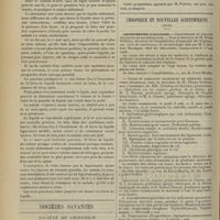 0594 - Page 584 - A propos des tumeurs végétantes de l'ovaire ; par le Docteur J. Michel... / Sociétés savantes. Société de chirurgie. (Séance du 25 avril 1906). M. le secrétaire général : Plaie pénétrante de l'abdomen guérie par la laparotomie. M. Estor... / Chronique et nouvelles scientifiques. (Suite). Amphithéâtre d'anatomie