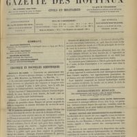 0599 - Page 589 - Sommaire / Chronique et nouvelles scientifiques. Hôpitaux de Paris / Guerre / Marine / Écoles de médecine navale / Les dentistes dans l'armée anglaise