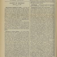0630 - Page 620 - Revue générale. Les endocardites des tuberculeux ; par le Docteur René Gaultier / Sociétés savantes. Société de chirurgie. (Séance du 2 mai 1906). Rétrécissement congénital de l'urètre. M. Bazy, sur une observation de M. Rouvillois... / Anévrisme de l'artère axillaire. M. Loyson / Radiothérapie. M. Bazy / Oesophagotomie externe pour corps étranger. M. Richelot