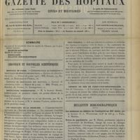 0659 - Page 649 - Sommaire / Chronique et nouvelles scientifiques. Hôpitaux de Paris / Distinctions honorifiques / Les débouchés de la médecine / Prix Fillioux / Chemins de fer de Paris-Lyon-Méditerranée / Bulletin bibliographique