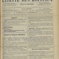 0671 - Page 661 - Sommaire / Chronique et nouvelles scientifiques. Hôpitaux de Paris / Faculté de médecine de Paris / Marine / Prix civiale / Ministère de l'intérieur / Nécrologie / Hospice de la Salpêtrière / Chemins de fer de Paris-Lyon-Méditerranée / Bulletin bibliographique