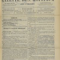 0683 - Page 673 - Sommaire / Chronique et nouvelles scientifiques. Hôpitaux de Paris / Faculté de médecine de Paris / Association générale de prévoyance et de secours mutuels des médecins de France / Hôpital de la Pitié