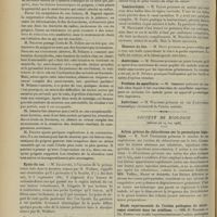 0714 - Page 704 - Sociétés savantes. Société de chirurgie. (Séance du 16 mai 1906). Traumatisme du poignet. M. Delbet, à l'occasion du travail de M. Couteaud / Kyste du cou. M. Jalaguier, à l'occasion de la présentation par M. Walther / Restauration du sein. M. Nélaton, sur une communication par M. Ombredanne / Laminectomie. M. Faure / Blessure du foie. M. Moty / Anévrisme. M. Nélaton / Prothèse du maxillaire. M. Sebileau / Anévrisme. M. Walther / Société de biologie. (Séance du 19 mai 1906). Action précoce du chloroforme sur le parenchyme hépatique. M. Noël Fiessinger / Etude expérimentale de l'action pathogène du microcoque constaté dans les oreillons. MM. P. Teissier et Ch. Esmein