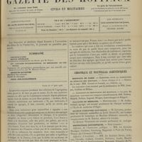 0755 - Page 745 - Sommaire / Paris, le 1er juin 1906 / Chronique et nouvelles scientifiques. Hôpitaux de Paris / Facultés de médecine / Muséum d'histoire naturelle / Distinctions honorifiques / Guerre
