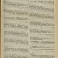 0761 - Page 751 - XVe Congrès international de médecine (Lisbonne, avril 1906). Traitement des paraplégiés spasmodiques par une nouvelle méthode d'exercices ; par M. le Docteur Maurice Faure... / Sociétés savantes. Académie des sciences. (Séance du 14 mai 1906). Pathogénie de la tuberculose. M. Vallée / Trypanosomiase. M. Laveran / Tick-fever. M. Levaditi