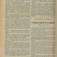 0784 - Page 774 - Revue générale. Le glaucome. Symptomatologie. Anatomie. Pathogénie et traitement ; par le Docteur F. Terrien... VI. Anatomie pathologique. (A suivre) / Congrès pour la répression de l'exercice illégal de la médecine. (Paris, 28-31 mai 1906). L'exercice illégal par les rebouteurs, sorciers et autres empiriques de même nature, étudié par le Docteur Léon Pouliot... / Le Docteur Barbanneau... : Magnétiseurs