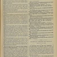 0787 - Page 777 - Sociétés savantes. Société de biologie. (Séance du 2 juin 1906. [fin]). Pathogénie de la néphrite interstitielle des artério-scléreux. MM. O. Josué et C. Alexandrescu / Les trois étapes de la vie aérobie du vibrion septique. Principe de l'allobi-immunisation. M. Rosenthal / Modifications histologiques des tubes contournés du rein au cours des éliminations provoquées. MM. Lamy, Mayer et Rathery / Société de l'internat des hôpitaux. (Séance du 31 mai 1906). La tarsectomie dans les pieds bots congénitaux. M. Péraire