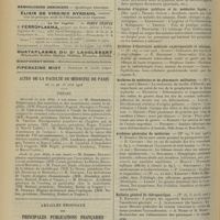 0788 - Page 778 - Sociétés savantes. Société de l'internat des hôpitaux. (Séance du 31 mai 1906) / Actes de la Faculté de médecine de Paris. Du 11 au 16 juin 1906. Thèses / Articles originaux des principales publications françaises et étrangères. Académie royale de médecine de Belgique / Annales de dermatologie et de syphiligraphie / Annales d'hygiène publique et de médecine légale / Archives d'électricité médicale expérimentale et clinique / Archives de médecine et de pharmacie militaires / Archives générales de médecine / Bulletin général de thérapeutique / Journal médical de Bruxelles