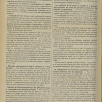 0798 - Page 788 - Sociétés savantes. Société de biologie. (Séance du 10 juin 1906). Note sur l'anatomie pathologique de l'entéro-colite muco-membraneuse. M. Trémolières / Athérome expérimental de l'aorte consécutif à l'action du tabac. M. Baylec / Influence de l'acide phosphorique, des phosphates mono et trisodiques sur les échanges nutritifs. M. Desgrez et Mlle Bl. Guende / Les variations de virulence du liquide de la pleurésie séro-fibrineuse au cours des ponctions successives. Ses éléments d'appréciation. MM. Jousset et Cartier / De l'exagération des variations quotidiennes du taux urinaire (anisurie) chez les hépatiques. MM. Gilbert et Lippmann