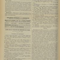 0800 - Page 790 - Chronique et nouvelles scientifiques. (Suite). Épidémie de suette miliaire / Nécrologie / Actes de la Faculté de médecine de Paris. Du 18 au 23 juin 1906. Examens de doctorat / Thèses