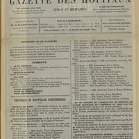0815 - Page 805 - Abonnements de vacances / Sommaire / Chronique et nouvelles scientifiques. Hôpitaux de Paris / Distinctions honorifiques / Académie de médecine / Le IIIe Congrès de l'association de médecins de langue française de l'Amérique du nord / Hommage au Professeur Gilbert