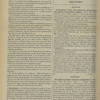 0822 - Page 812 - Sociétés savantes. Société de chirurgie. (Séance du 13 juin 1906). Nouveau procédé d'hystérectomie pour cancer de l'utérus. M. Duval / Bec de lièvre. M. Sebileau / Ganglion suppuré. M. Walther / Kyste utérin. M. Monod / Calcul vésical. M. Routier / Analyses. Médecine. Contribution à l'étude des applications thérapeutiques des oxydases et des métaux ferments. (Pierre Sée. Thèse de Paris...) [L. Gayard] / Chirurgie. Des tumeurs malignes primitives de Bartholin. (G. Chaboux. Thèse de Lyon...) [L. Gayard]