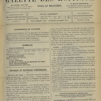 0827 - Page 817 - Abonnements de vacances / Sommaire / Chronique et nouvelles scientifiques. Hôpitaux de Paris / Guerre / Les études des derniers dispensés