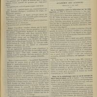 0845 - Page 835 - La cure de lavage interne à Aix-les-Bains comme complément du traitement de l'arthritisme du rhumatisme et de la goutte ; par le Docteur Henri-A. Voisin... / Sociétés savantes. Académie des sciences. (Séance du 11 juin 1906). Sur la vaccination contre la tuberculose par les voies digestives, par MM. A. Calmette et Guérin / Effets de la radiothérapie dans un cas de sarcome du fémur chez un enfant, par M. A. Imbert