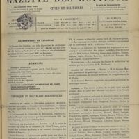 0899 - Page 889 - Abonnements de vacances / Sommaire / Chronique et nouvelles scientifiques. Hôpitaux de Paris / Hôpitaux de Province / Facultés de médecine / Écoles de médecine / Guerre