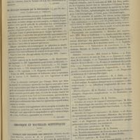 0967 - Page 957 - Livres nouveaux. La médecine anecdotique, historique et littéraire, recueil à l'usage des médecins, érudits, curieux et chercheurs, par le Docteur Minime. [L. Gayard] / La chirurgie enseignée par la stéréoscopie, par les Docteurs Camescasse et Lehmann. [L. Gayard] / Chronique et nouvelles scientifiques. (Suite). Clinique des maladies des enfants. (Hôpital des Enfants-Malades, service de M. le Professeur Grancher)
