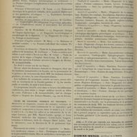 0968 - Page 958 - Chronique et nouvelles scientifiques. (Suite). Clinique des maladies des enfants. (Hôpital des Enfants-Malades, service de M. le Professeur Grancher)/ Cours de vacances, clinique et pratique / Avis