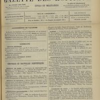 0971 - Page 961 - Abonnements de vacances / Sommaire / Chronique et nouvelles scientifiques. Hôpitaux de Paris / Hôpitaux de Province / Distinctions honorifiques / Guerre / Marine / Ministère de l'intérieur / Université de Lille / Congrès de l'association française pour l'avancement des sciences