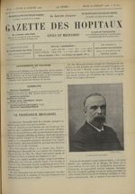 Le Professeur Brouardel - Gazette des hôpitaux civils et militaires (Lancette française)