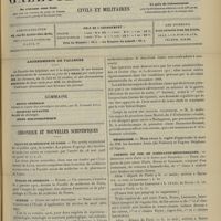 1019 - Page 1009 - Abonnements de vacances / Sommaire / Chronique et nouvelles scientifiques. Faculté de médecine de Paris / Écoles de médecine / Guerre / Nécrologie / Chemins de fer de Paris-Lyon-Méditerranée. (Voir la suite des nouvelles, p. 1018)