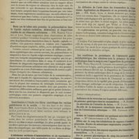 1050 - Page 1040 - Sociétés savantes. Société de biologie. (Séance du 28 juillet 1906). Métabolisme des sulfo-éthers dans l'organisme humain. MM. H. Labbé et G. Vitry / Deux cas de tabès avec poussées de polynucléaires dans le liquide céphalo-rachidien. Altérations et disparition rapides de ces éléments cellulaires. MM. Maurice Villaret et Léon Tixier / Contribution à l'étude des fibres centrifuges des racines postérieures de la moelle. MM. Jean-Charles Roux et Jean Heitz / L'allobisme méthode d'immunisation et de vaccination contre les microbes dits anaérobies stricts. Allobi-vaccination du cobaye contre le vibrion septique. M. Georges Rosenthal / La diffusion de l'urée dans les transsudats de l'organisme. Application au diagnostic et au pronostic de l'urémie. MM. Kahn, Javal et Adler / Les conditions de persistance de l'immunité passive antidiphtérique. Ses relations avec la présence du sérum antitoxique dans le sang et avec l'apparition de précipitine. MM. Weill-Hallé et H. Lemaire