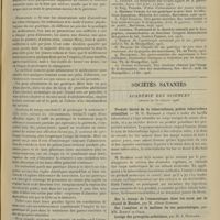 1087 - Page 1077 - Médecine pratique. Le traitement des gastro-entérites infantiles par le suc gastrique de porc ; par le Docteur Maurice Hepp... / Sociétés savantes. Académie des sciences. (Séance du 30 juillet 1906). Produit dérivé de la tuberculinine, poison tuberculeux cristallisé. M. G. Baudran