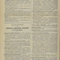 1116 - Page 1106 - Chronique et nouvelles scientifiques. Hôpital Laennec / Nécrologie / Chemins de fer de Paris-Lyon-Méditerranée / Articles originaux des principales publications françaises et étrangères. Annales des maladies vénériennes / Archives de médecine et de pharmacie militaires / Archives générales de médecine / Deutsche medizinische Wochenschrift / Journal de médecine et de chirurgie pratiques / Journal des praticiens / Journal médical de Bruxelles / Medizinische Blatter / Montpellier médical / Münchener medizinische Wochenschrift / Pester medizinisch = chirurgische Presse / Wiener klinische Wochenschrift