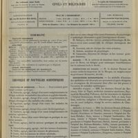 1127 - Page 1117 - Sommaire / Chronique et nouvelles scientifiques. Facultés de médecine / Marine / Préfecture de police / Distinctions honorifiques/ Révision du programme de l'externat. (Voir la suite des nouvelles, p. 1128)