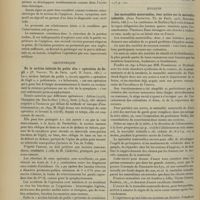 1134 - Page 1124 - Analyses. Chirurgie. Des torsions de l'epiploon. (G. Roche. Th. de Paris..) / Obstetrique. De la section latérale du pubis dite « opération de Gigli ». (P. Voguet. Th. de Paris, 1906...) / Hygiène. Les mutualités maternelles, leur action sur la moralité infantile. (Jean Trouette. Th. de Paris...)