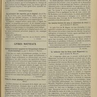 1135 - Page 1125 - Analyses. Hygiène. Les mutualités maternelles, leur action sur la moralité infantile. (Jean Trouette. Th. de Paris...) / Thérapeutique. Du traitement des vaginites par le thigénol. (Jacob David. Th. de Paris...) [L. Gayard] / Livres nouveaux. Nouveau formulaire magistral de thérapeutique clinique et de pharmacologie, par le Docteur O. Martin. [L. Babonneix] / Précis de chimie physique, par le Docteur Emm. Pozzi-Escot. [L. Babonneix] / Les insectes buveurs de sang et colporteurs de virus, par le Docteur P. Mégnin. [Ch. Dopter] / La médecine chez les Grecs avant Hippocrate, par le Docteur M. Mollet. [L. Babonneix]