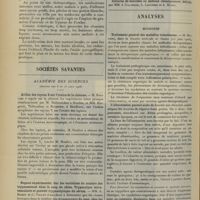 1144 - Page 1134 - Clinique dermatologique. Pityriasis rubra pilaire chez une femme ; par le Docteur J. Brault... / Sociétés savantes. Académie des sciences. (Séance du 6 et 13 août 1906). Action des rayons X sur l'ovaire de la chienne. M. Roulier, par M. Halbestädter..., et MM. Bergonié, Thibondeau et Récamier... / Nagana expérimental. Sur les variations du nombre des trypanosomes dans le sang du chien. Trypanolyse intravasculaire et pouvoir trypanolytique du sérum. MM. A. Rodet et G. Vallet, récemment signalées par MM. G. Roux et Lacomme / Analyses. Médecine. Traitement général des maladies infectieuses. M. Bureau, dans la Gazette médicale de Nantes... [L. Babonneix]