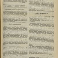 1147 - Page 1137 - Analyses. Chirurgie. Rupture de l'oesophage à la suite d'un traumatisme externe. (Howard E. Lomax. Medic. Record...) [F. Gardner] / Intérêts professionnels. Les frais de justice et les économies / Livres nouveaux. La cure de déchloruration dans le mal de Bright et dans quelques maladies hydropigènes, par le Docteur F. Widal... et le Docteur A. Javal... [L. Gayard]