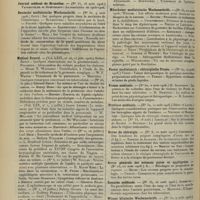 1164 - Page 1154 - Articles originaux des principales publications françaises et étrangères. Journal médical de Bruxelles / Deutsche medizinische Wochenschrift / Medical Record / Medizinische Blatter / Münchener medizinische Wochenschrift / Pester medizinisch = chirurgische Presse / Presse médicale / Province médicale / Revue de chirurgie / Revue générale des sciences pures et appliquées / Semaine médicale / Wiener klinische Wochenschrift