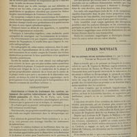 1244 - Page 1234 - Analyses. Radiographie. Le diagnostic des tumeurs de l'hypophyse par la radiographie. (Giordani. Th. de Paris...) / Thérapeutique. Contribution à l'étude du traitement des cystites, notamment des cystites tuberculeuses par les instillations d'huile gomenolée. (E. Haïm. Th. de Paris...) / Contribution à l'étude physique des eaux minérales. (A. Francina. Th. de Paris...) [L. Gayard] / Livres nouveaux. Sur un nouveau sérum antituberculeux, par le Docteur viguier de Maillane... [L. Gayard]