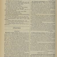 1254 - Page 1244 - Le bilan actuel de la suture des plaies du coeur. (Résultats de 128 interventions) ; par M. Ch. Lenormant... / Analyses. Médecine. Monoplégie d'origine corticale. (Grasset. Province méd...) [L. Babonneix] / Sur l'influence des diurétiques sur la résorption après l'extirpation des reins. (S. Weber. Deuts. med. Wochens...) [A. Lemierre] / La fièvre syphilitique tertiaire. (Riforma medica...) [A. Gaullieur l'Hardy] / Médecine infantile. La diarrhée infantile chez les nourrissons de zéro à deux ans. (Perret. Th. de Paris...) [L. Babonneix]