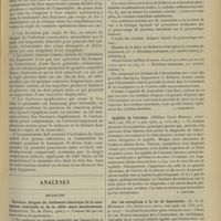 1289 - Page 1279 - Des interventions sur les os dans la chirurgie du champ de bataille d'après les enseignements modernes ; par le Docteur Demmler... / Analyses. Médecine. Résultats éloignés du traitement électrique de la constipation habituelle et de la colite muco-membraneuse. (Lamorlette. Th. de Paris...) [L. Babonneix] / Syphilis de l'estomac. (William Gerry Morgan. Amer. Med...) [F. Gardner] / Sur les exceptions à la loi de Courvoisier. (B. G. A. Moynihan. The. Edinb. med. Journ...) [M. Lance]