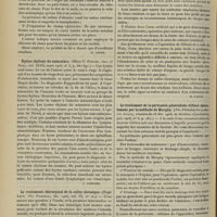 1326 - Page 1316 - Analyses. Chirurgie. Le chlorure de chaux en chirurgie. (Douglas H. Stewart. Annals of Gynecology and Pediatry...) [M. Lance] / Kystes chyleux du mésentère. (Miles F. Porter. Ann. of Surg...) [F. Gardner] / Le traitement chirurgical de la colite chronique. (Hugh Lett. The Treatment...) [M. Lance] / Le traitement de la péritonite généralisée diffuse spécialement par la méthode de Murphy. (The Philadelphia pediatric Society..., in Archives of pediatrics...) [M. Lance]